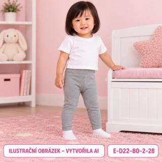 Dívčí šedozelené jednobarevné legíny, vel. 80