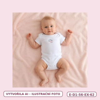 Dívčí bílé body So Cute s krátkým rukávem, vel. 56