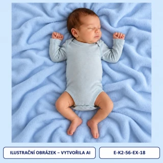 Chlapecké světle modrošedé žebrované body s dlouhým rukávem, vel. 56