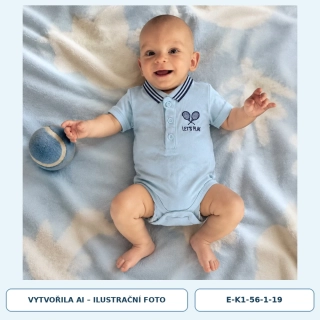 Klučičí body s límečkem, krátký rukáv – vel. 56