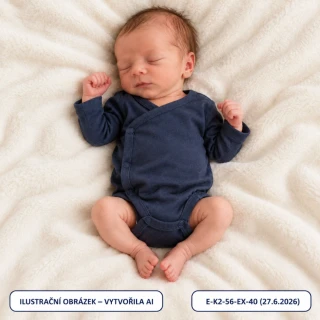 Klučičí zavinovací body s dlouhým rukávem, vel. 56 – EX