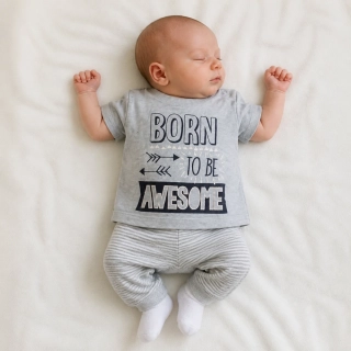 Klučičí tričko s krátkým rukávem Born to Be Awesome, vel. 56