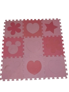 PĚNOVÉ PUZZLE RŮŽOVÉ