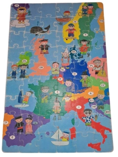 DŘEVĚNÉ PUZZLE MAPA