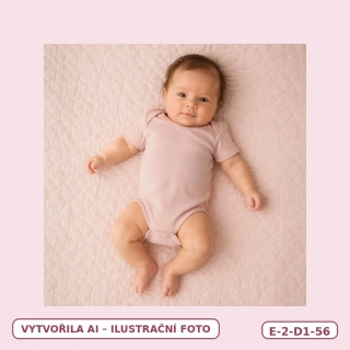 Dívčí starorůžové body s krátkým rukávem, vel. 56
